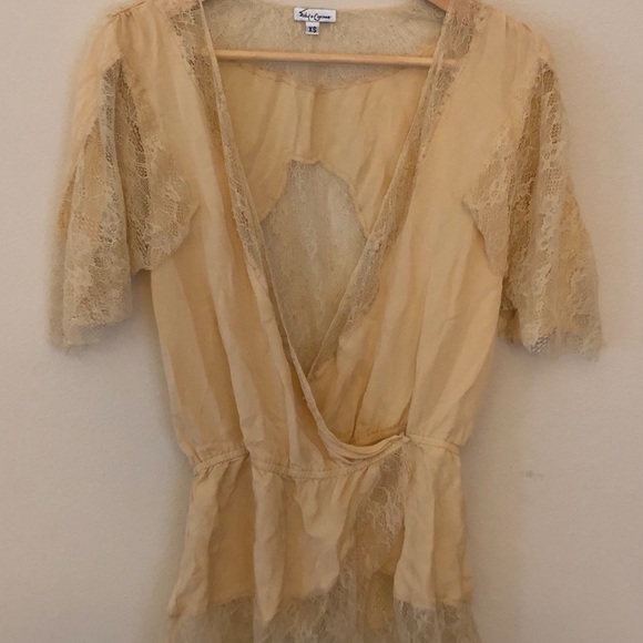 Foley+Corinna ivory silk top sz xs - Picture 4 of 5